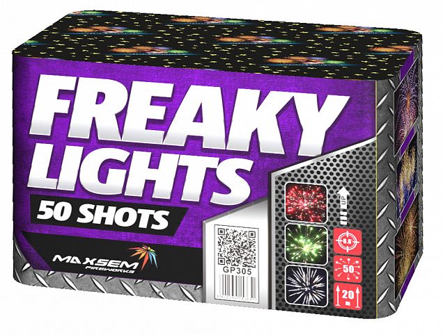 Салют Freaky Lights GP305 50 залпов